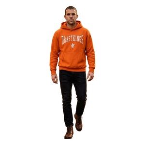Just Don x Draft Kings Hoodie Orange Pullover Sweater Size XL